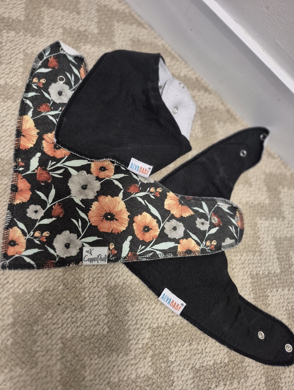 *5 Items for $25 Baby Items* Copper Pearl And Alva Baby Bibs (3 Total)